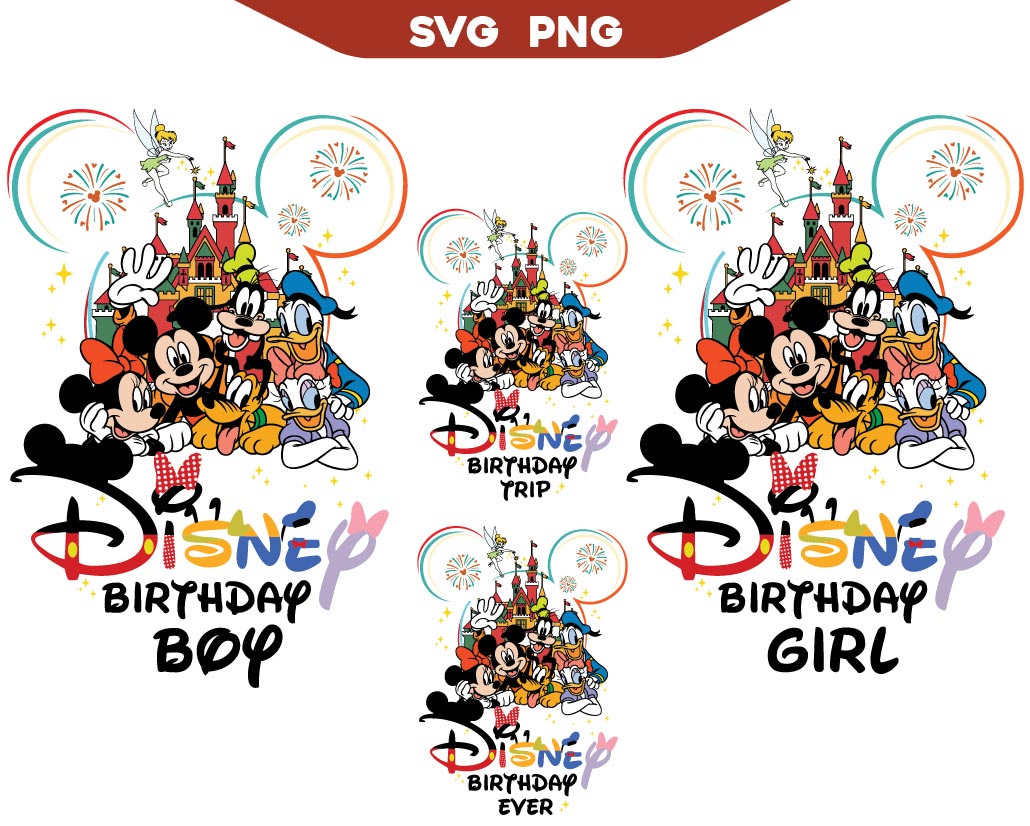 Mickey Friends Svg, Magic Kingdom Birthday Svg Png