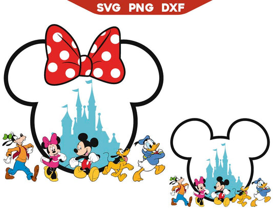 Mickey Friends Walking Svg Png