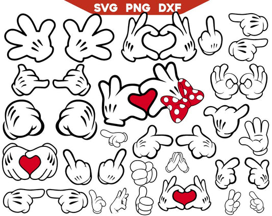 Mickey Hands Svg Bundle