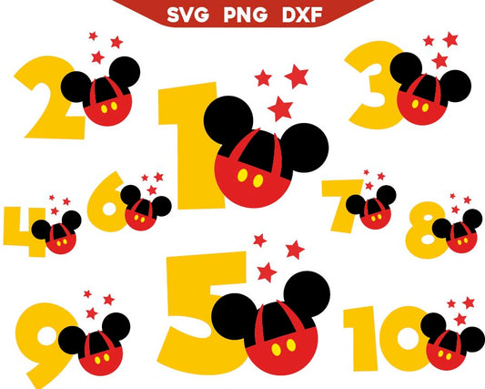 Mickey Is Turning Age Svg, Mickey Birthday Boy Svg