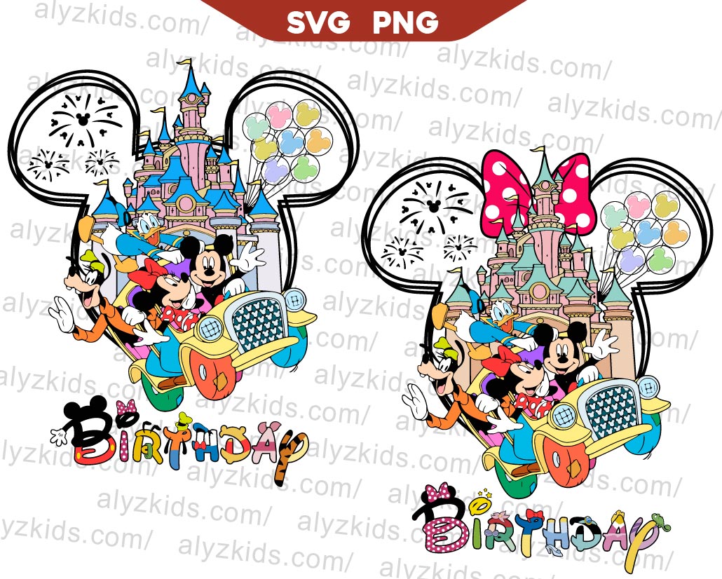 Mickey Magical Kingdom Svg, Minnie Birthday Family Trip Svg Png