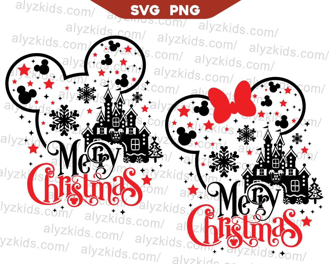 Mickey Merry Christmas Gingerbread Svg Png Outline