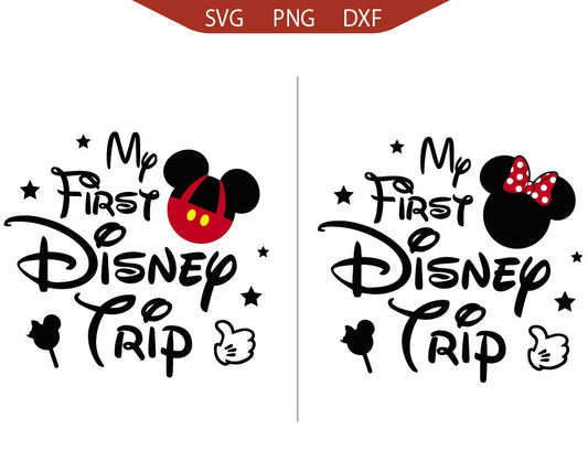 Mickey Minnie My First Disney Trip Svg Png