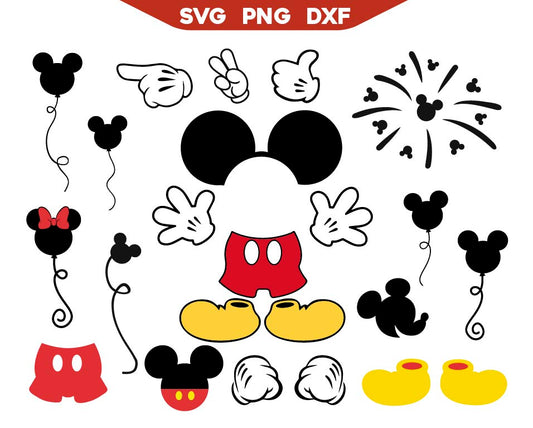 Mickey Mouse Clothes Svg Bundle