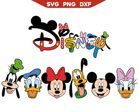 Mickey Mouse Friends Heads Svg Bundle