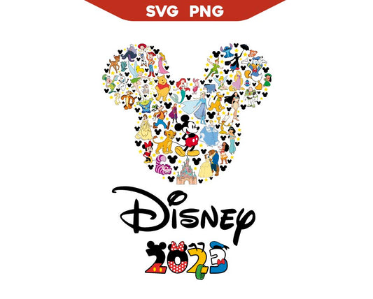 Mickey Mouse Head Caracters Svg Png