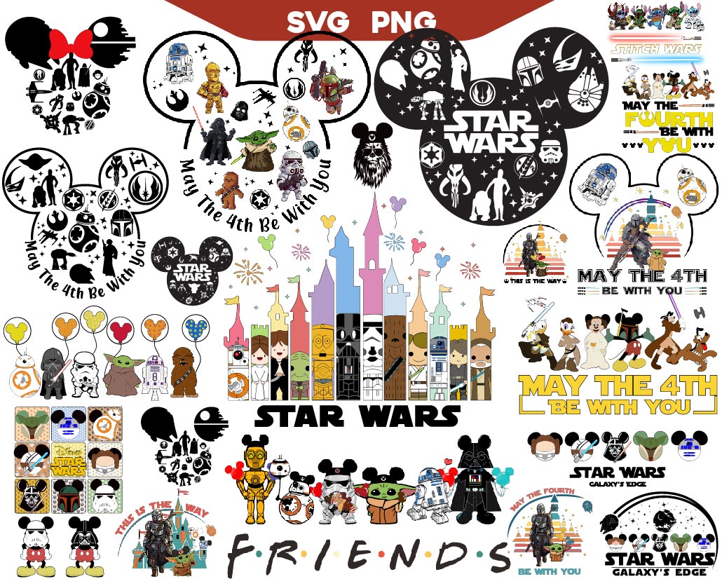 Mickey Mouse May The 4th Be With You Svg Bundle