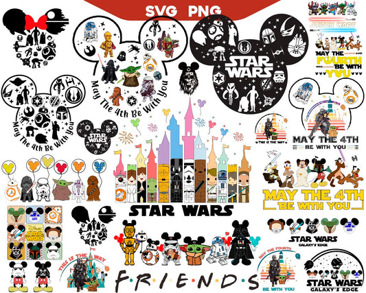 Mickey Mouse May The 4th Be With You Svg Bundle