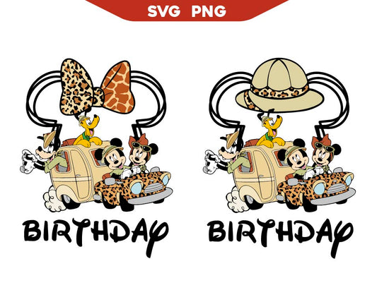 Mickey Safari Birthday Svg Png, Mouse Vacay Mode Svg