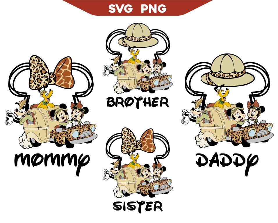 Mickey Safari Birthday Svg, Mouse Vacay Mode Svg Bundle