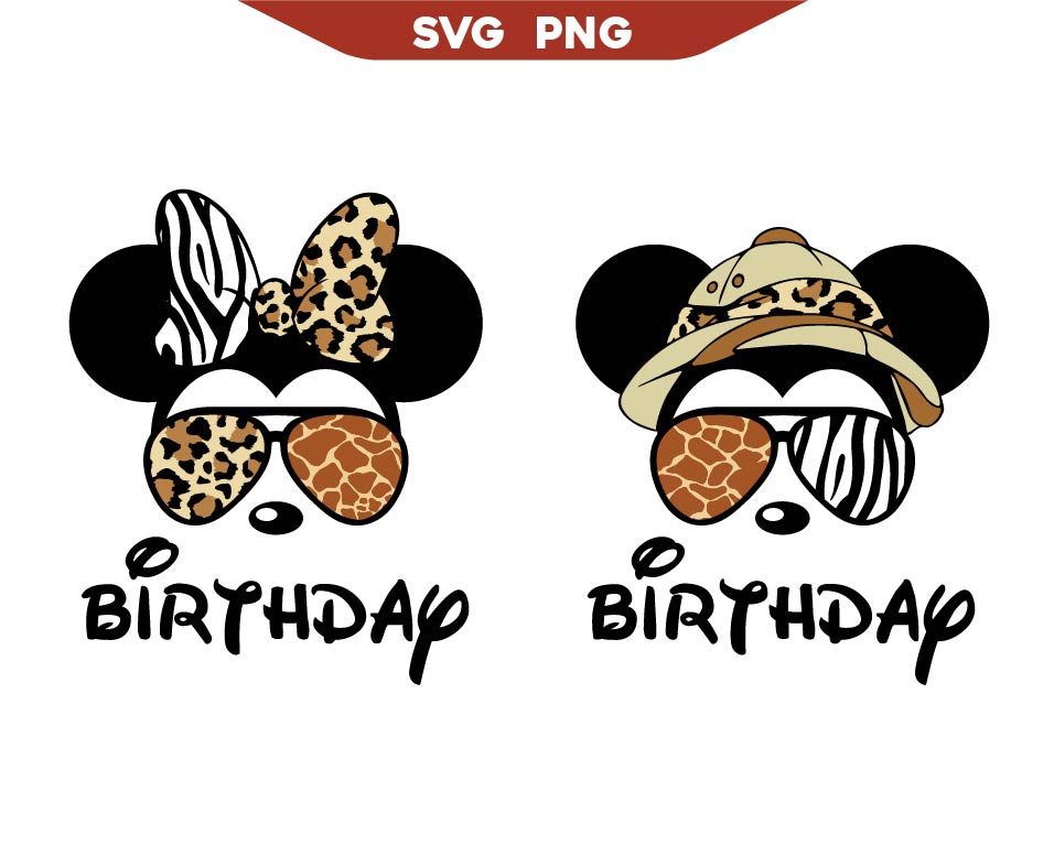 Mickey Safari Birthday Svg, Mouse Wild Life Svg Png