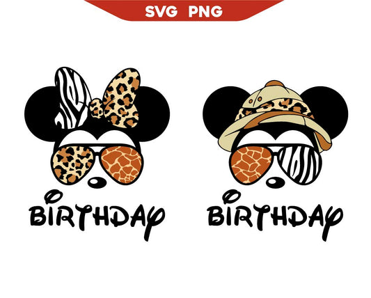 Mickey Safari Birthday Svg, Mouse Wild Life Svg Png