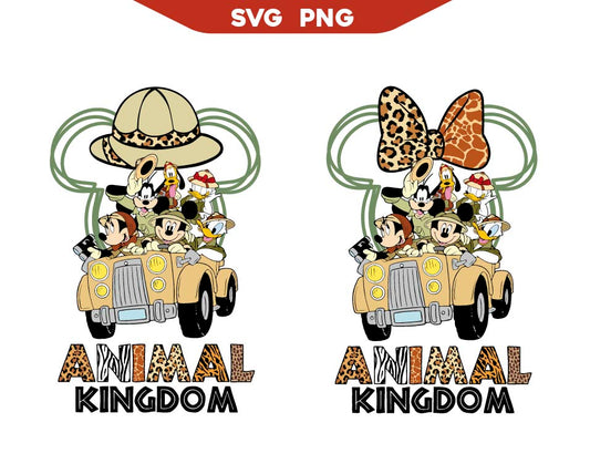Mickey Safari Jeep Svg, Animal Animal Kingdom Svg
