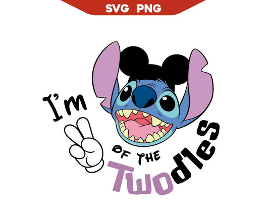 Mickey Stitch I'm of the Twodles Svg Png