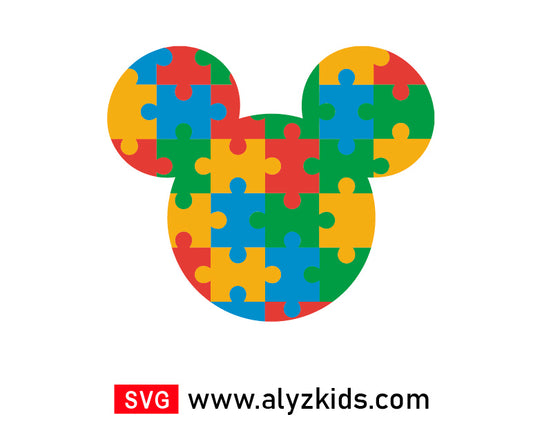 Mickey Autism Svg Free, Autism Awareness Svg Free