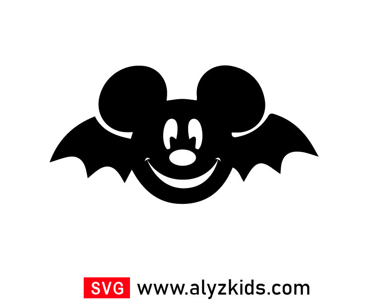 Mickey Bat Svg Free, Disney halloween Svg Free