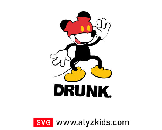 Mickey Drunk Svg Free, Disney Mouse Svg Free