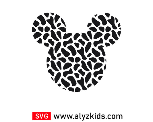 Mickey Head Leopard Svg Free, Disney Safari Svg Free