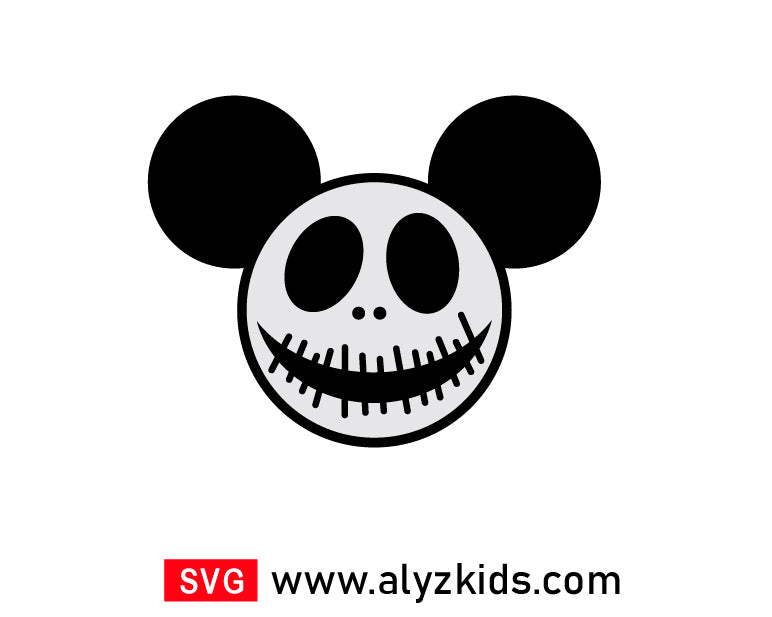 Mickey Jack Skellington Svg Free, Disney Halloween Svg Free
