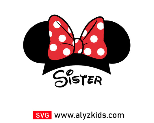 Mickey Mouse Sister Svg Free, Disney Svg Free