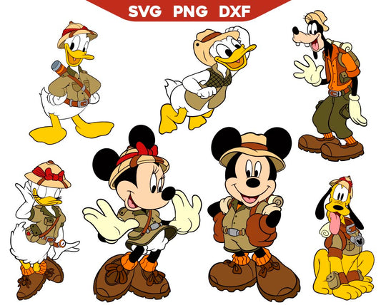 Mickey's Friends Safari Svg Bundle