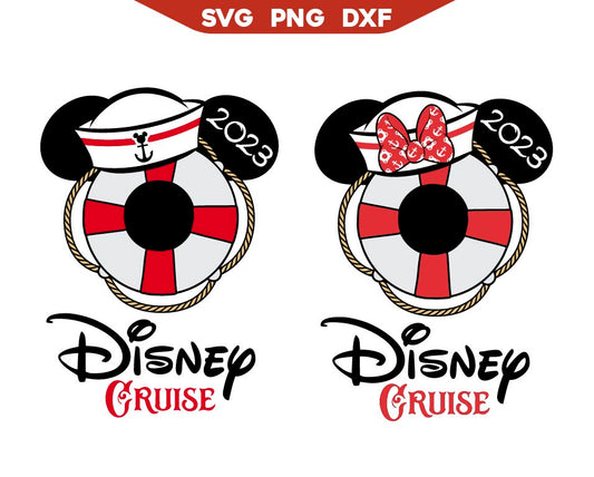 Minnie Mickey Cruise Sailor Svg Png