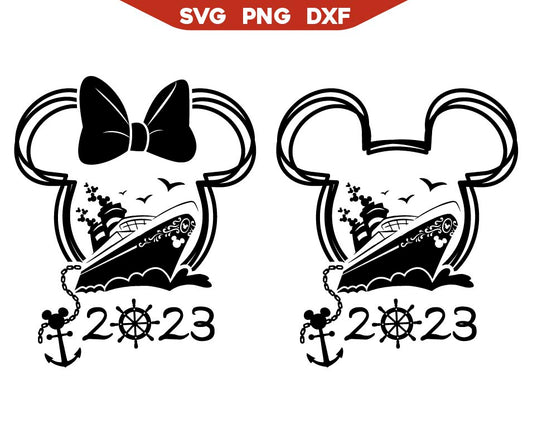 Minnie Mickey Cruise Ship Svg Png