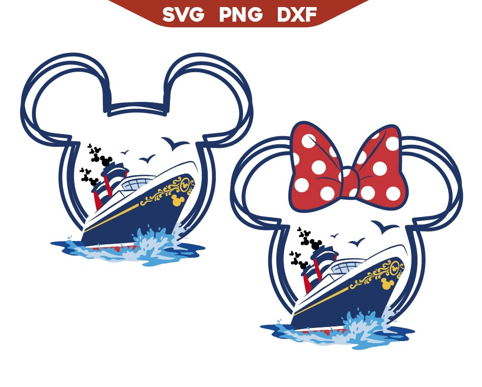Minnie Mickey Disney Cruise Svg Png