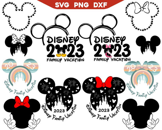 Minnie Mickey Family Trip Bundle Svg, Vacay Mode Svg Png