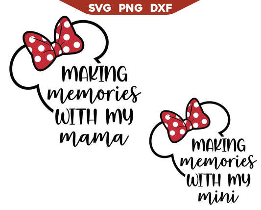 Minnie Momories Mama Svg, Memories Mini Svg Png