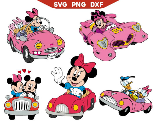 Minnie Racing Driver Svg Bundle