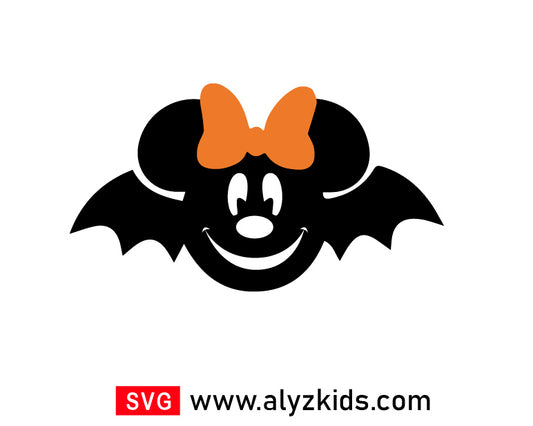 Minnie Bat Svg Free, Disney halloween Svg Free
