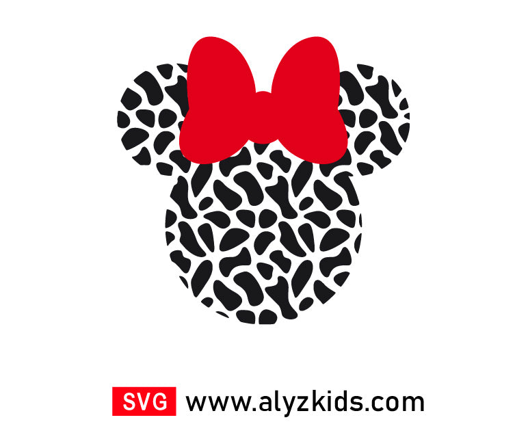 Minnie Head Leopard Svg Free, Disney Safari Svg Free