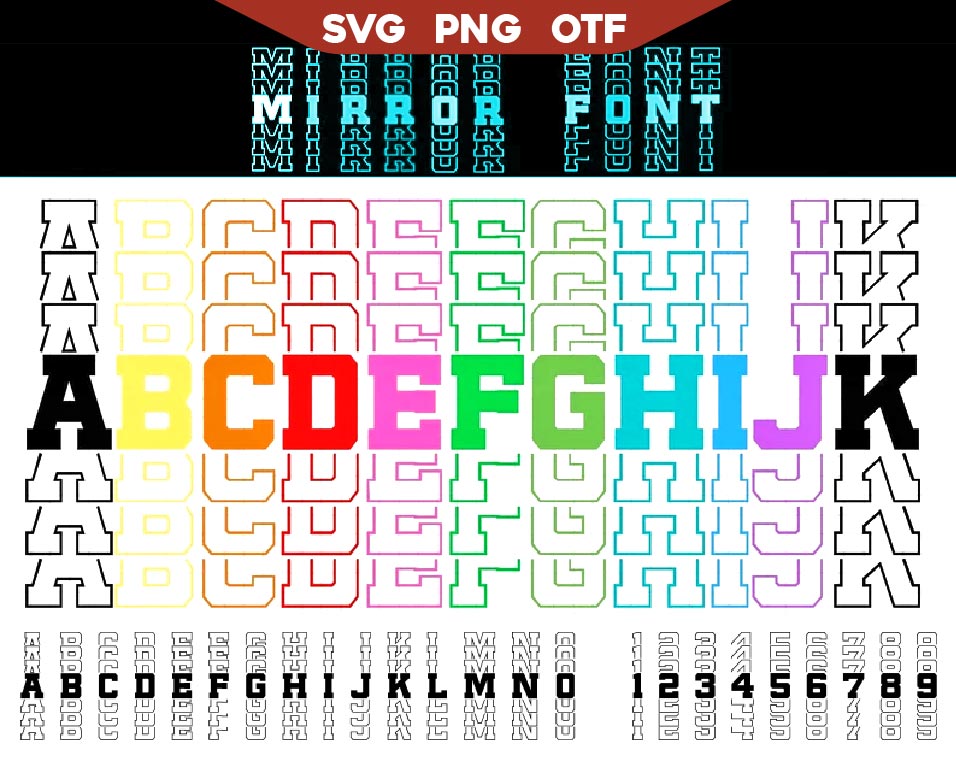 Mirror Font Svg Bundle