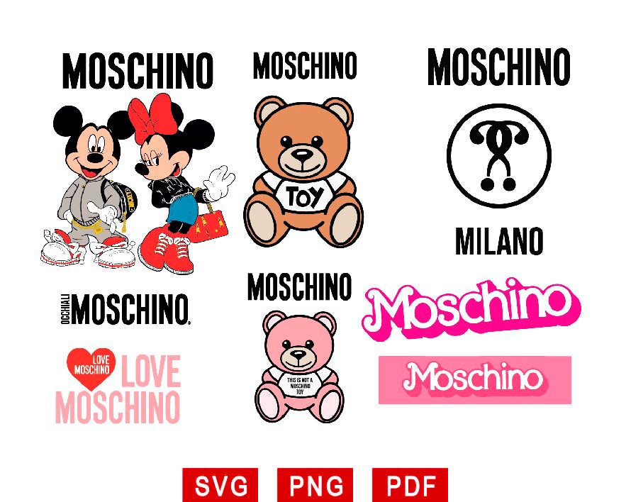 Moschino Logo Svg, Fashion Brands Svg Png, Luxury Brands Svg, Brand Logo Svg