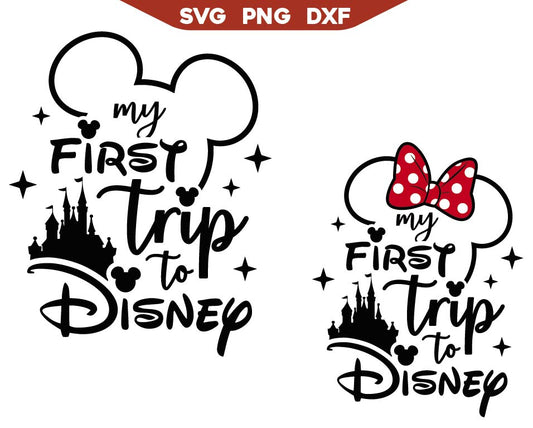 Mouse Ears My First Trip To Disney Svg Png