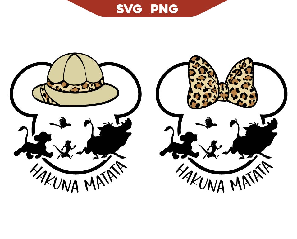 Mouse Ears Safari Svg, Hakuna Matata Svg Png