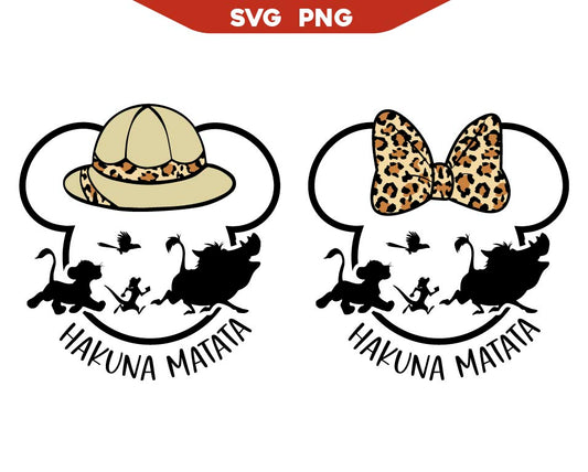 Mouse Ears Safari Svg, Hakuna Matata Svg Png