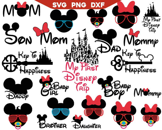 Mouse Family Trip Svg Bundle, Family Vacation Svg