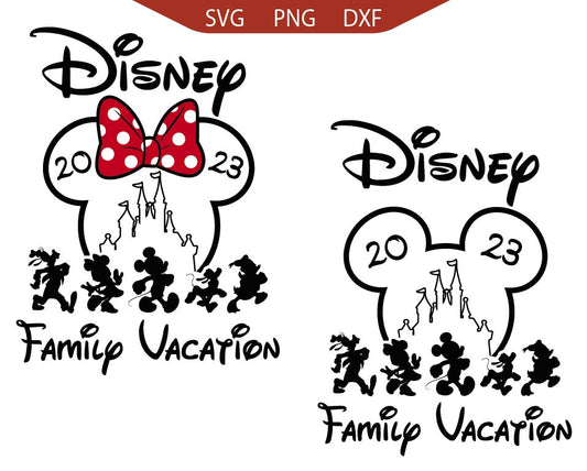 Mouse Friends Family Vacation Svg Png