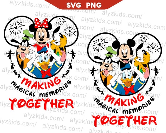 Mouse Friends Making Memories Svg, Magical Kingdom Svg Png