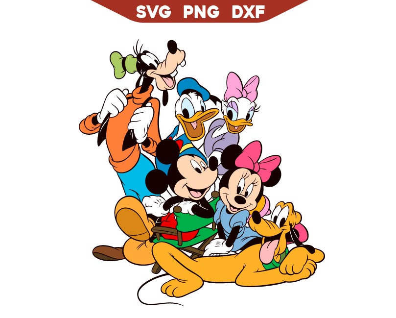 Mouse Friends Vacay Mode Svg Png, Mickey Best Friends Svg