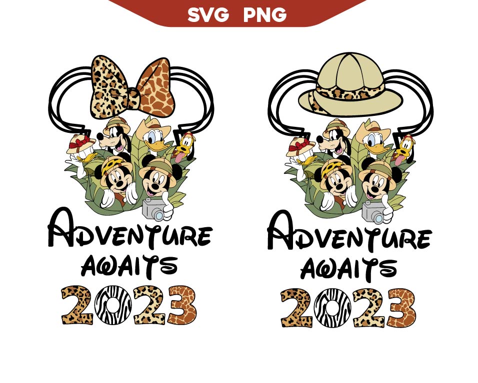 Mouse Safari Adventure Awaits Svg, Mickey Wild Life Svg