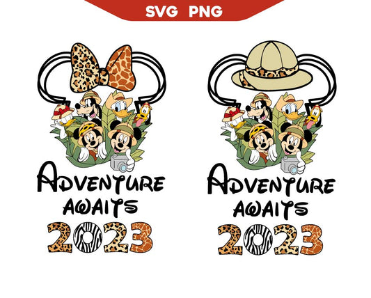 Mouse Safari Adventure Awaits Svg, Mickey Wild Life Svg