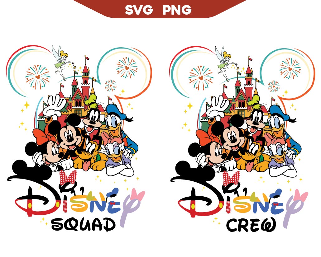 Mouse Squad Svg, Mickey Crew Svg Png Pack