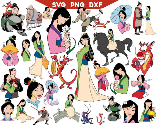 Mulan Svg Bundle, Mushu Svg, Cri-Kee Svg Png