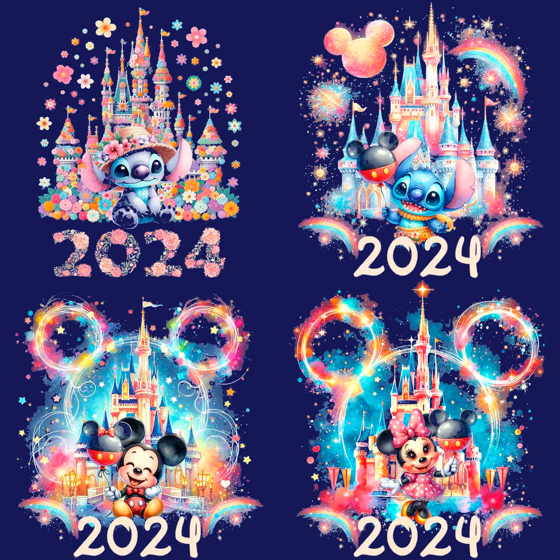 Bundle Disney Family Trip 2025 Png, Designs Magical Castle Png