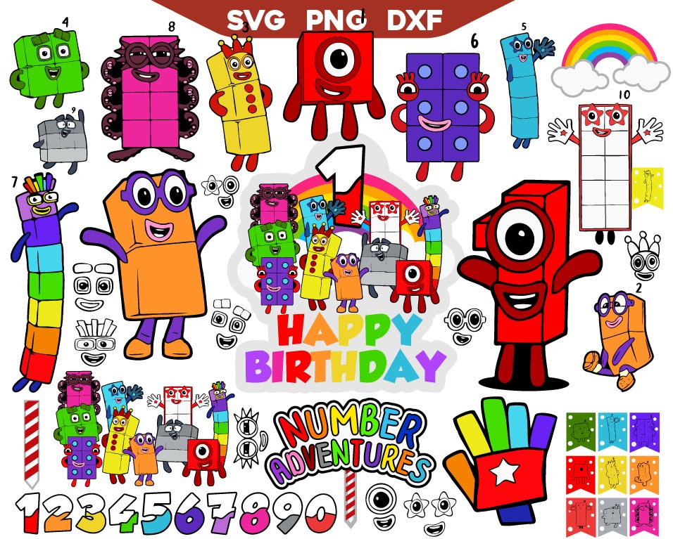Random Blocks Svg Number Blocks Svg Bundle – AlyzKids