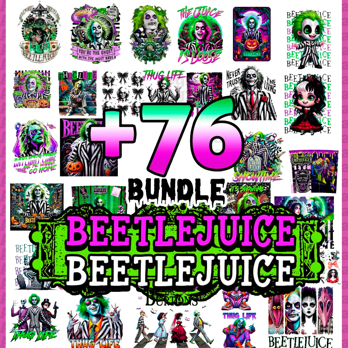 Pack Beetlejuice Png Design, The Burtons Png, Horror Movie Png