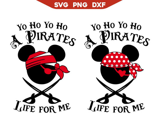 Pirates Life For Me Mickey Svg Png